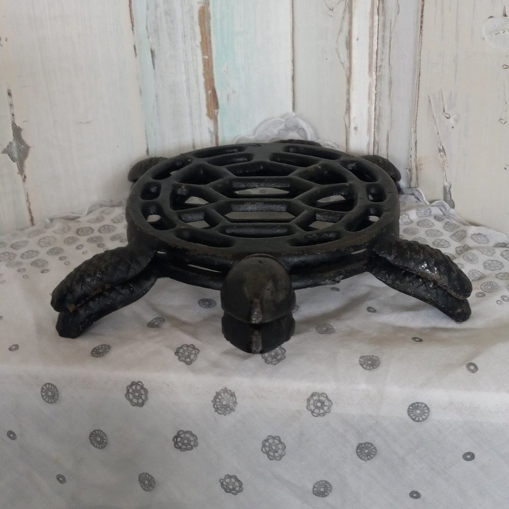 2 Turtle Shaped Metal Trivets - Picture 3 of 7